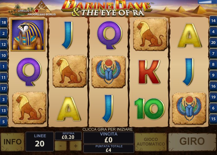 Игровой автомат «Daring Dave & The Eye Of Ra» казино Вулкан Делюкс